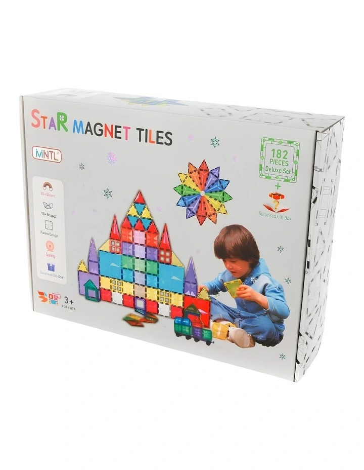 Magnetic Tiles 182 Piece in Multi image 4