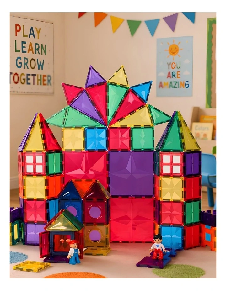 Magnetic Tiles 182 Piece in Multi image 6