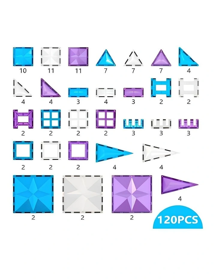 Magnetic Ice Tiles 120pcs in Multi image 3