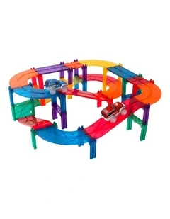Magnetic Car Track Set 108 Piece in Multi