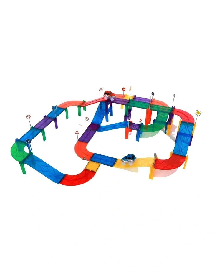 Magnetic Car Track Set 108 Piece in Multi image 3