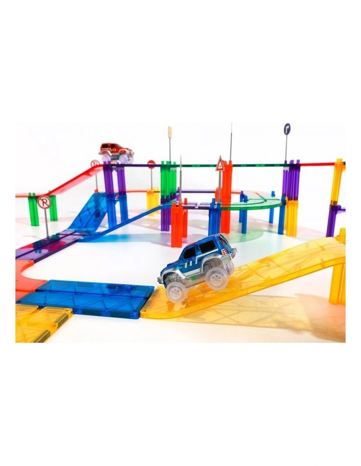 Magnetic Car Track Set 108 Piece in Multi image 5