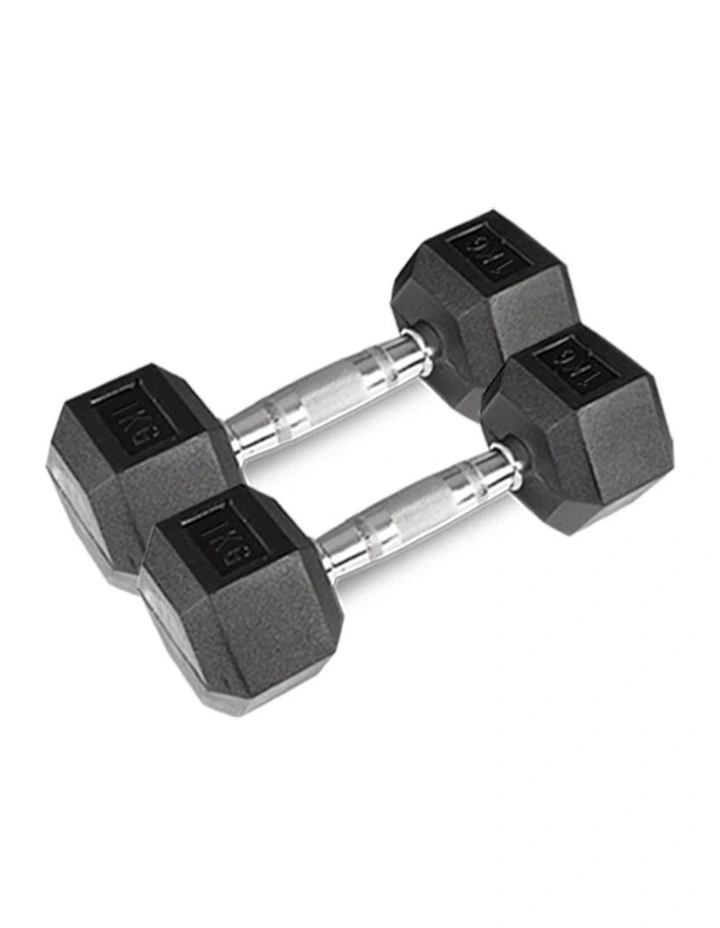 Hex Dumbbell 1kg to 3kg (Set) in Black image 2