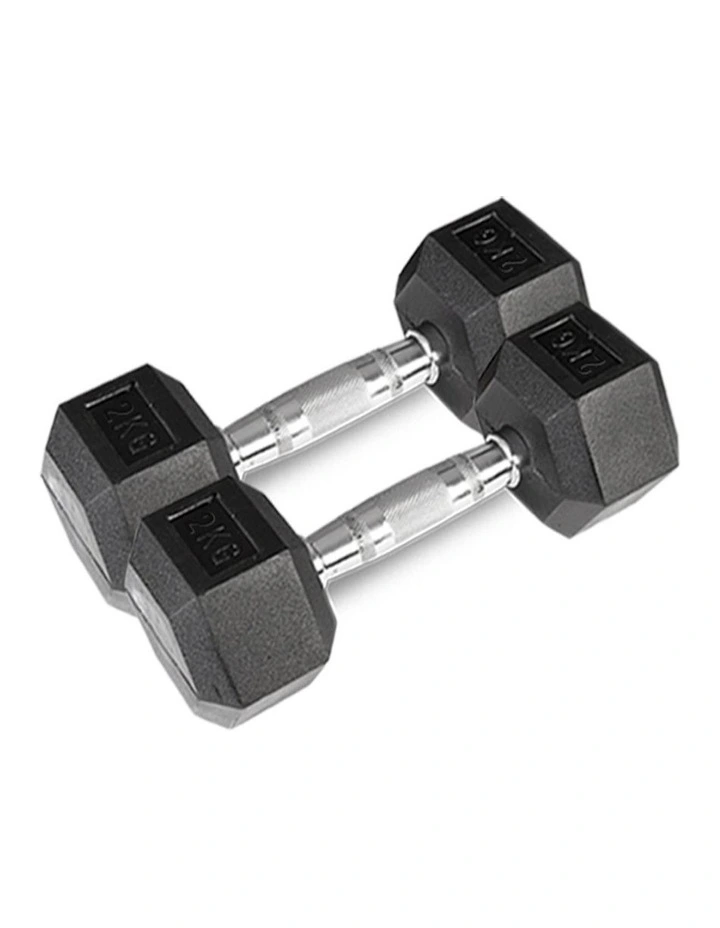 Hex Dumbbell 1kg to 3kg (Set) in Black image 3