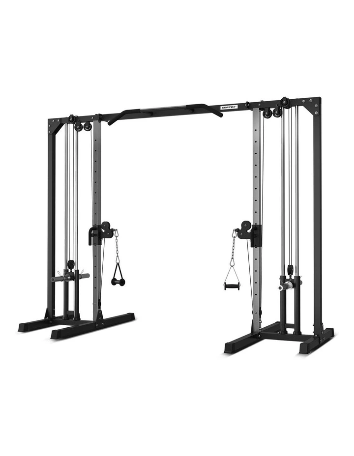FT-11 Plate Loaded Cable Crossover Station with 115kg Olympic Tri-Grip Weight Set in Black image 2