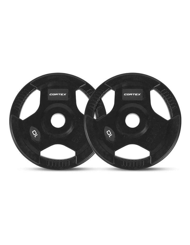 FT-11 Plate Loaded Cable Crossover Station with 115kg Olympic Tri-Grip Weight Set in Black image 6