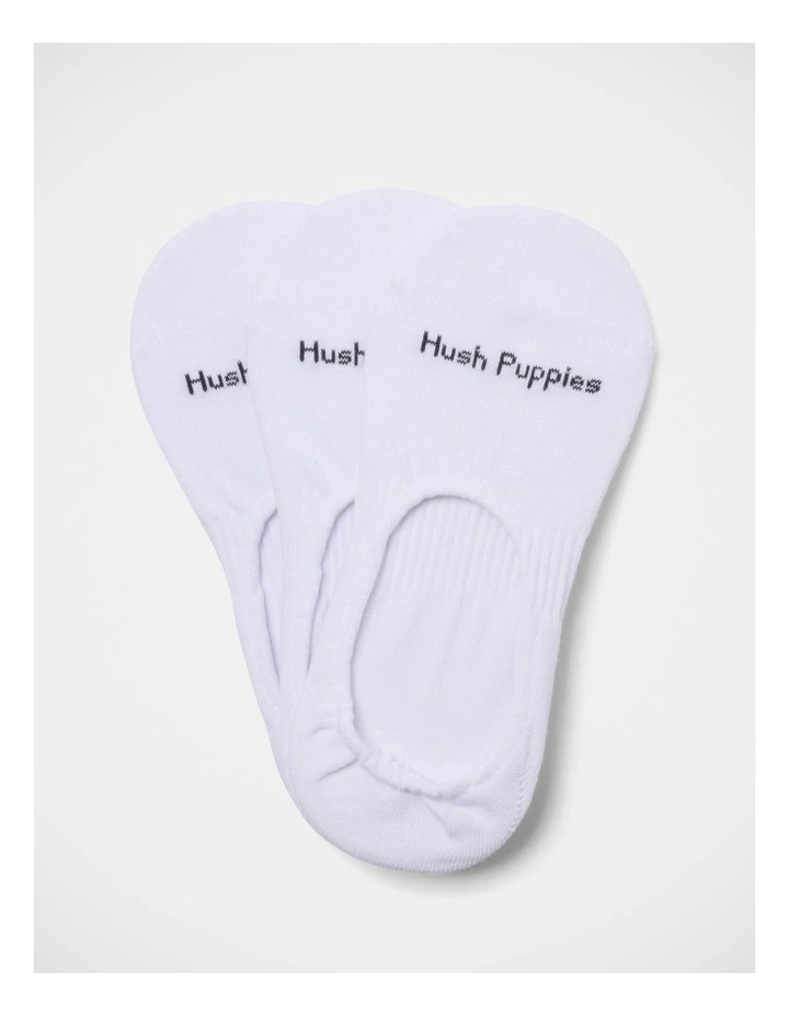 Comfort Footlet 3 Pack in White image 1