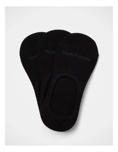 Comfort Footlet 3 Pack in Black