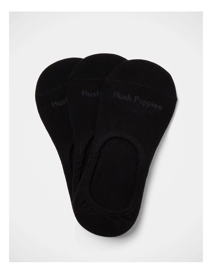 Comfort Footlet 3 Pack in Black image 1