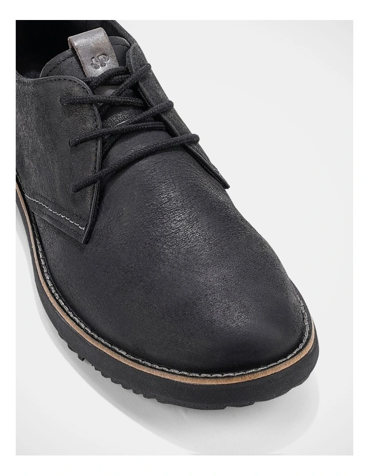 Scotty Lace Up Shoes In Bold Black Leather image 4