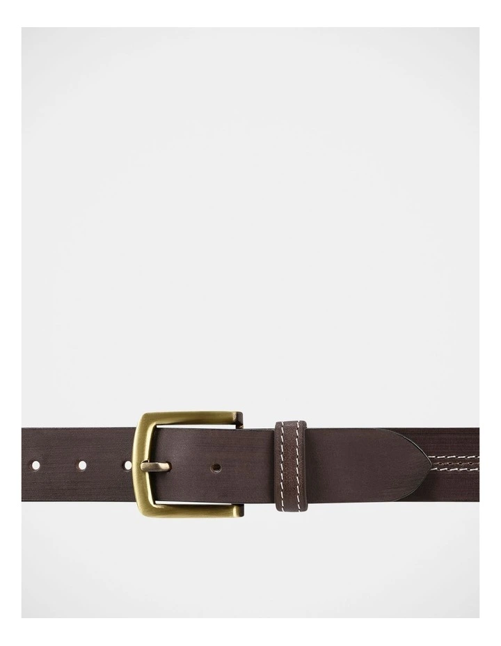 Casual Stitch Belt In Brown image 2