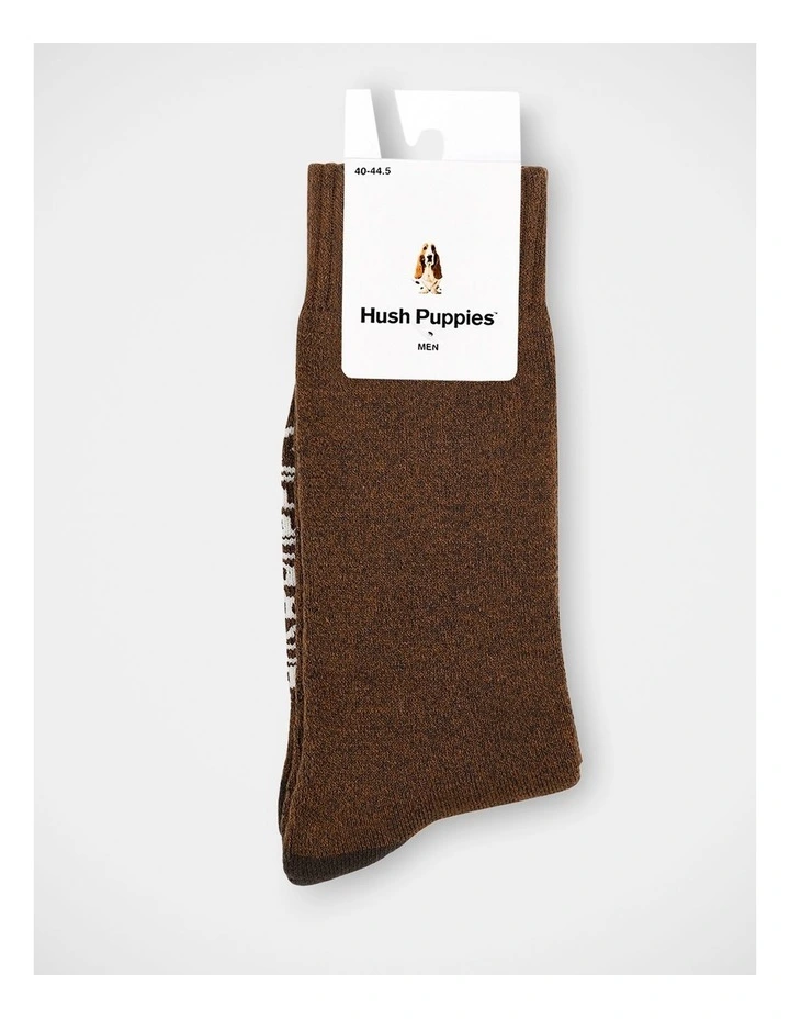 Twisted Yarn Casual Boot Sock in Brown image 2
