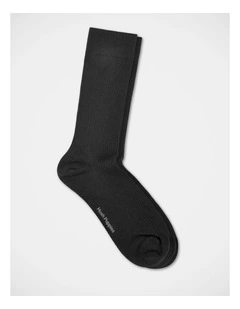 Everyday Rib Crew Sock  Crew In Black