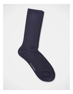 Everyday Rib Crew Sock  Crew In Navy
