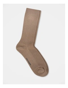 Everyday Rib Crew Sock  Crew In Stone