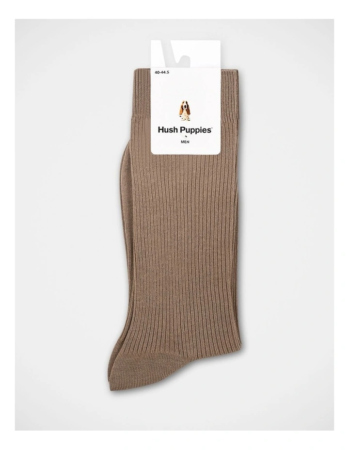 Everyday Rib Crew Sock Crew In Stone image 2