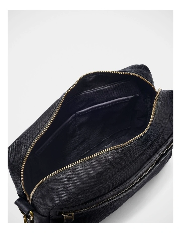 Aiden Messenger Bag In Black image 4