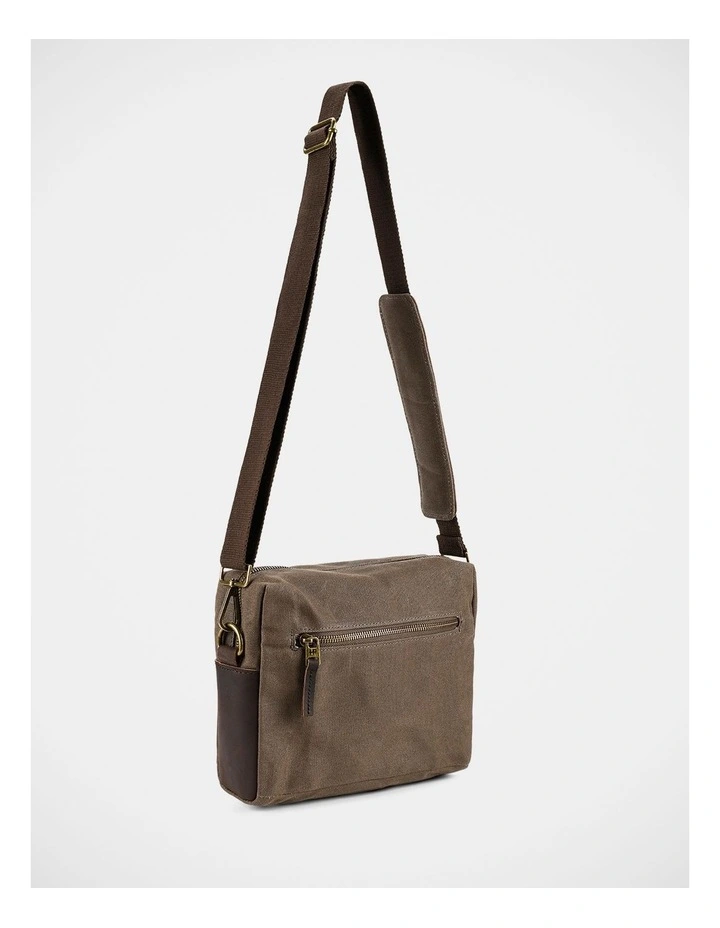 Aiden Messenger Bag In Khaki image 2