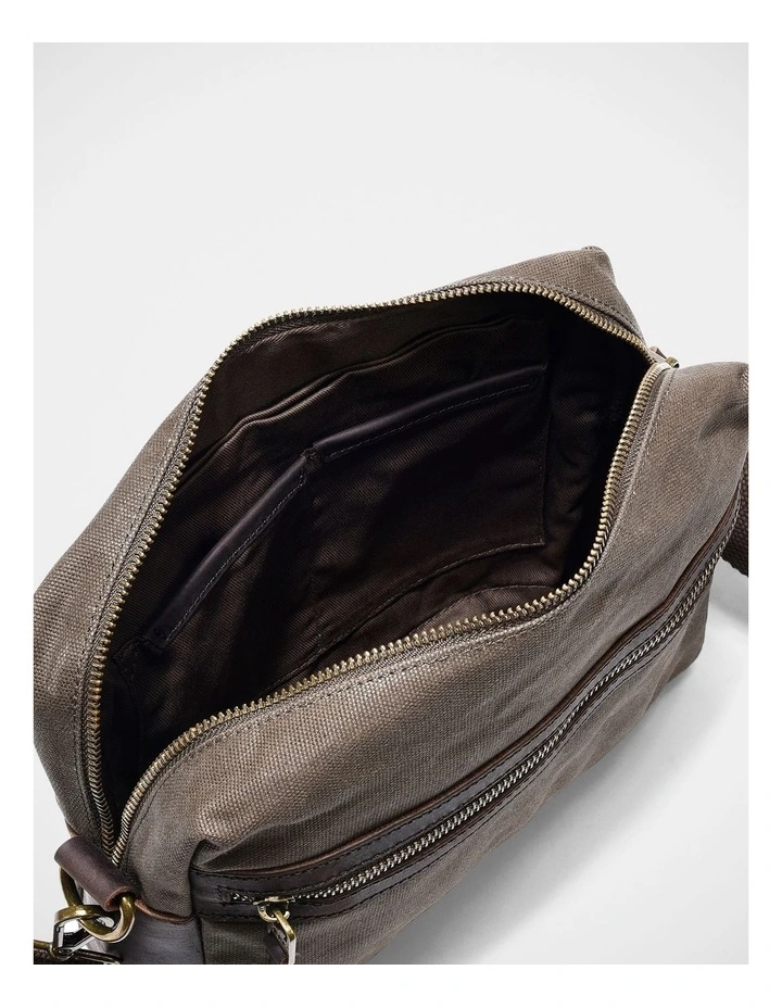 Aiden Messenger Bag In Khaki image 4