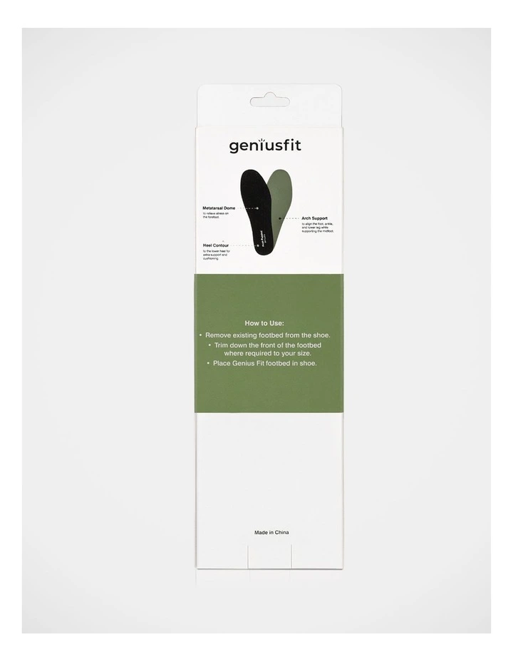 Genius Fit Footbed In Black/Green image 3