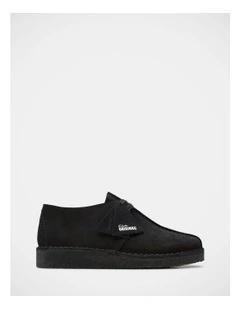 Desert Trek Shoes in Black Suede