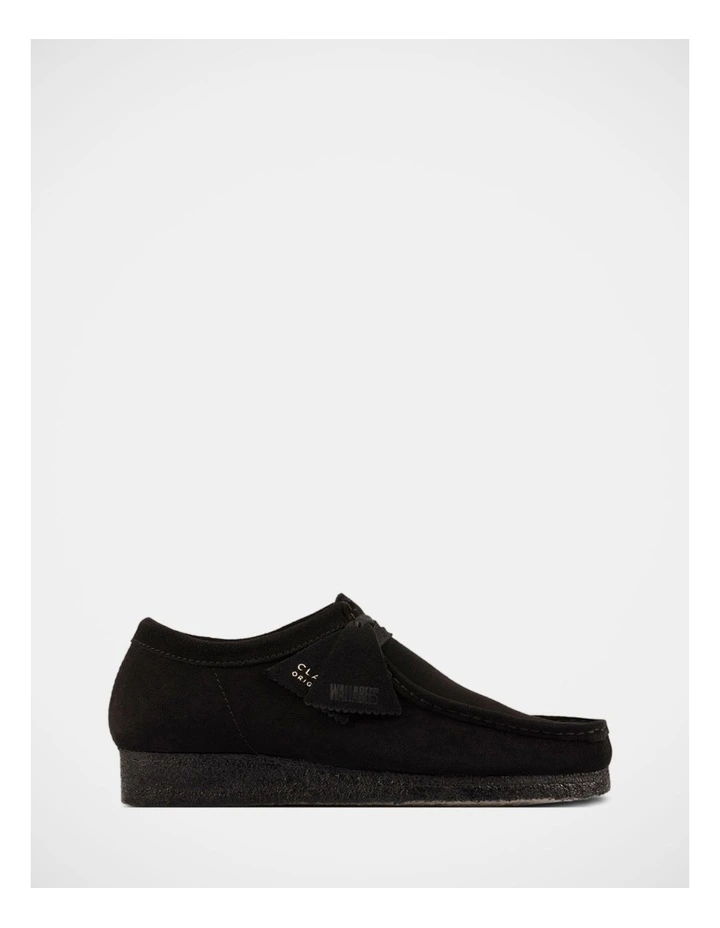 Wallabee Shoes in Black Suede image 1