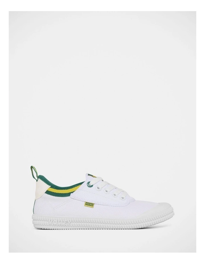 Heritage Low Canvas Sneakers in White image 1