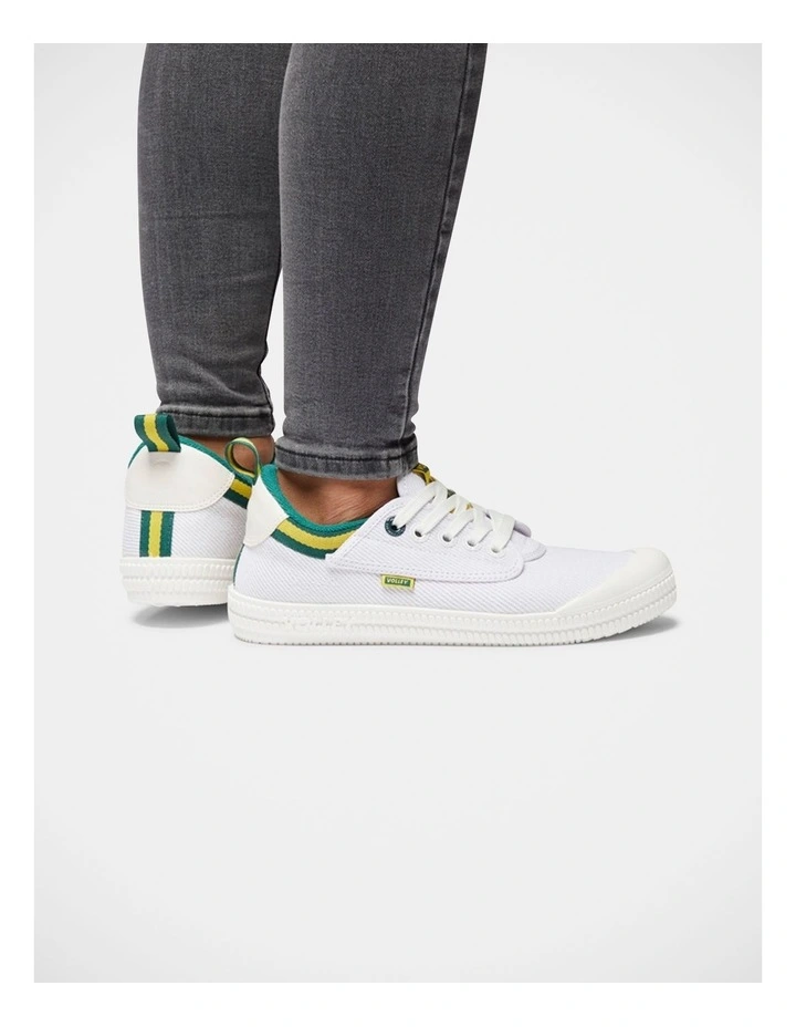 Heritage Low Canvas Sneakers in White image 2