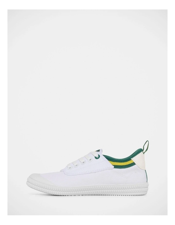 Heritage Low Canvas Sneakers in White image 3