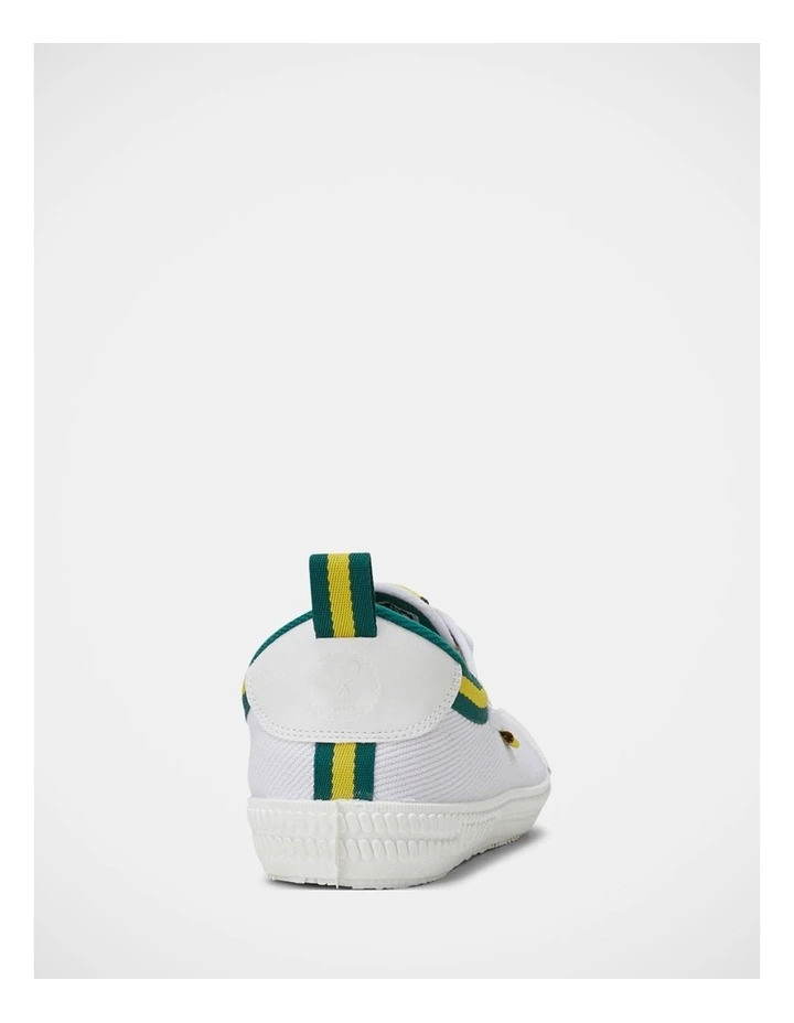 Heritage Low Canvas Sneakers in White image 3