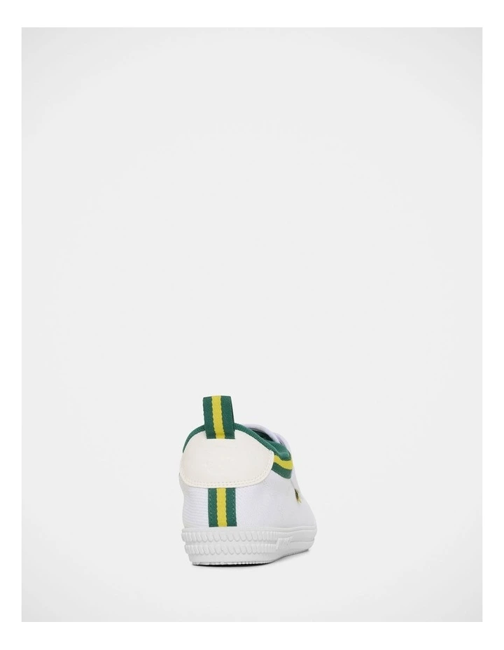 Heritage Low Canvas Sneakers in White image 4