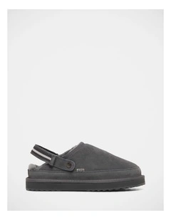 Snugg Mule Slippers In Dove Grey