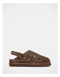 Snugg Mule Slippers In Leopard