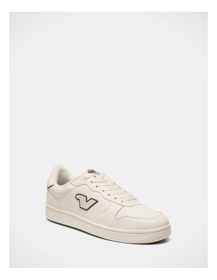 Tie Break Sneakers In White/Burgundy image 2