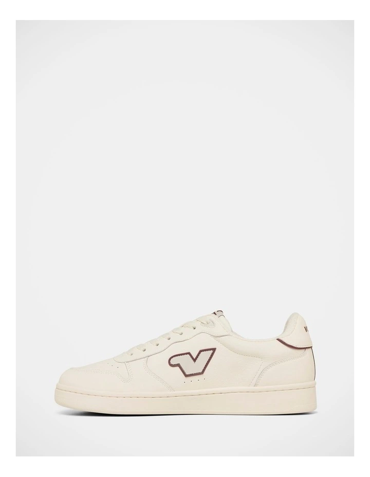 Tie Break Sneakers In White/Burgundy image 3