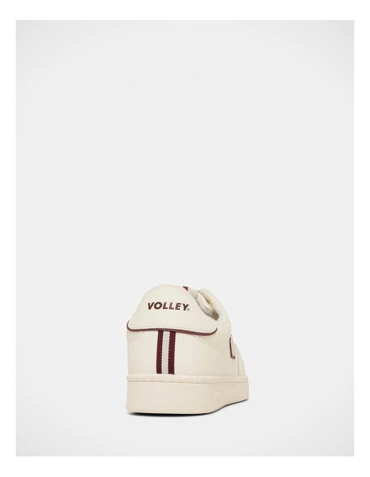 Tie Break Sneakers In White/Burgundy image 4