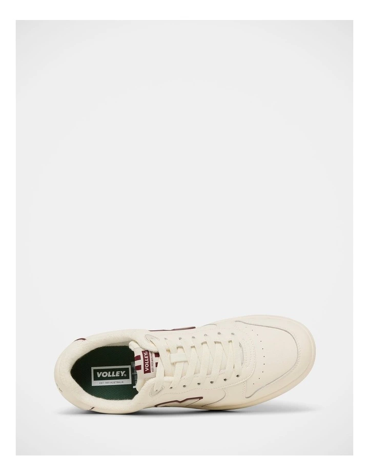 Tie Break Sneakers In White/Burgundy image 5