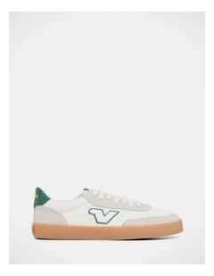 Baseline Sneakers In White/Green/Gum