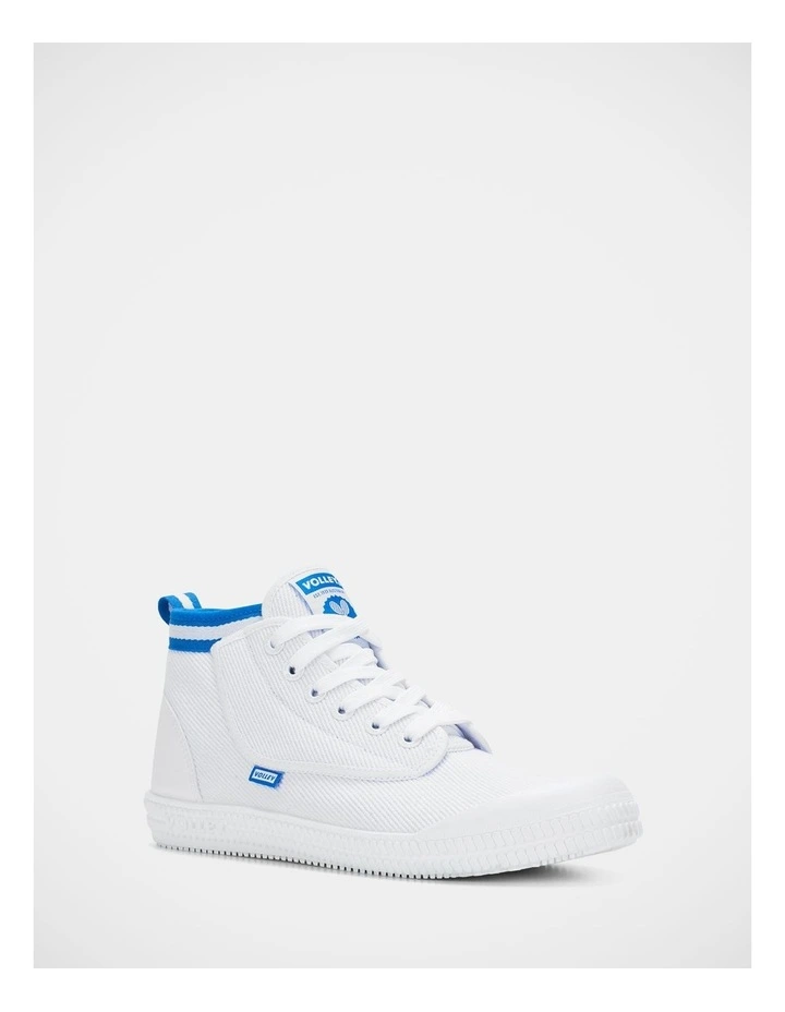 Heritage High Sneakers In White/Blue image 2