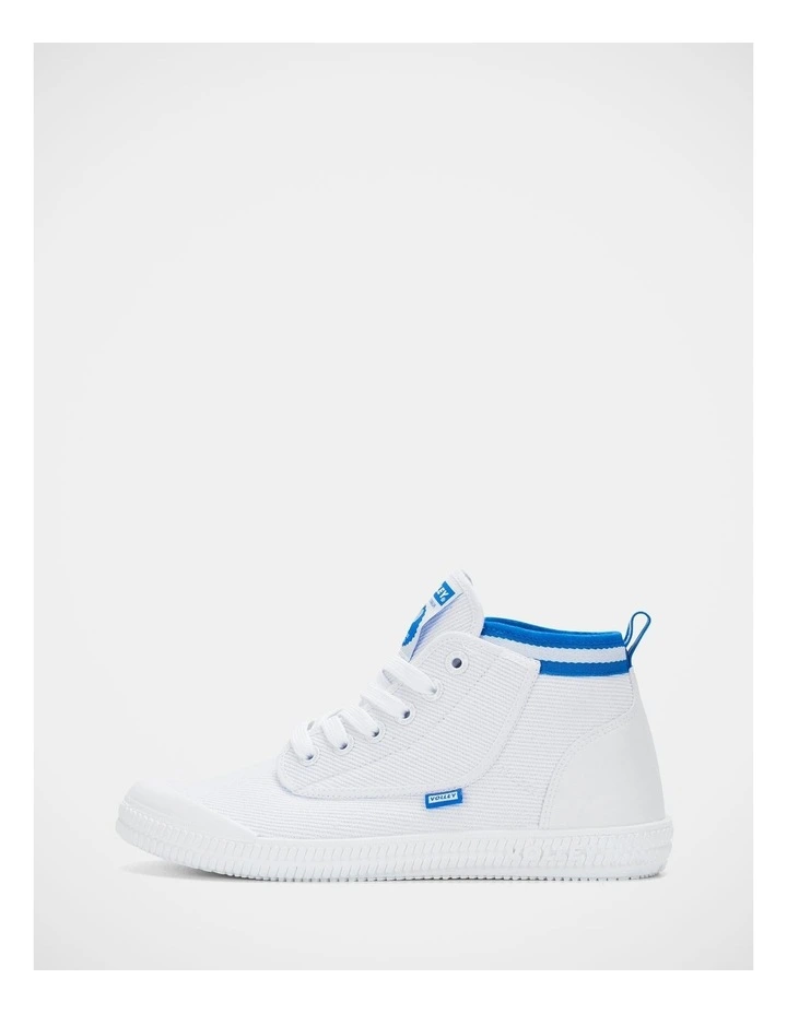Heritage High Sneakers In White/Blue image 3