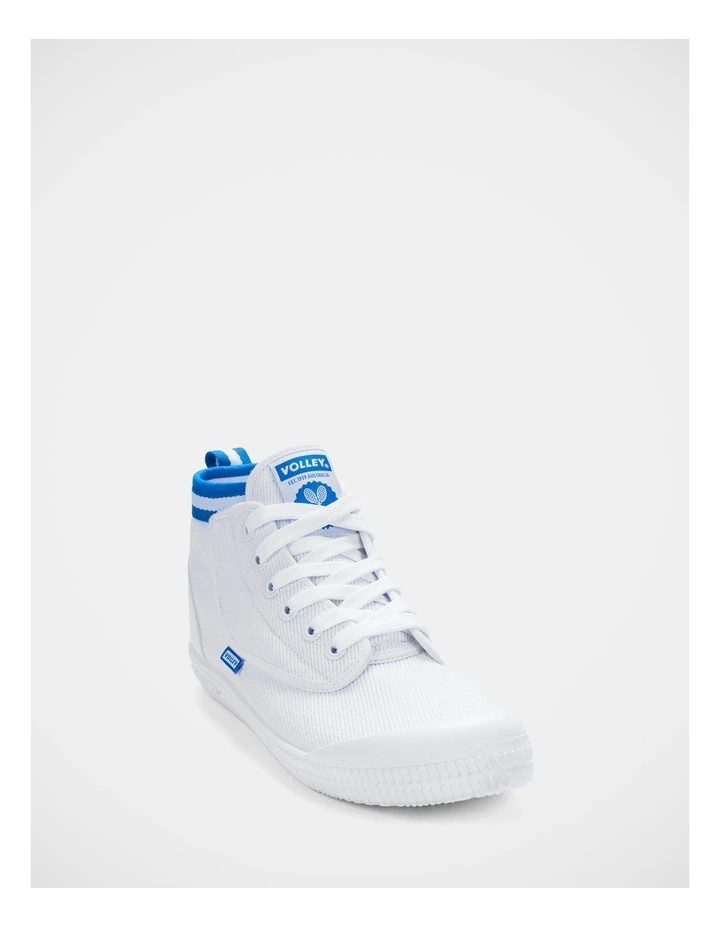 Heritage High Sneakers In White/Blue image 7