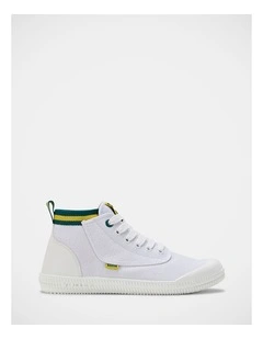 Heritage High Sneakers In White/Green/Gold