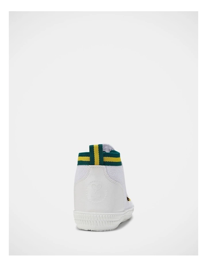 Heritage High Sneakers In White/Green/Gold image 4