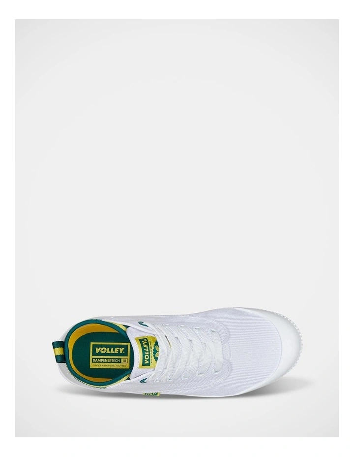 Heritage High Sneakers In White/Green/Gold image 5