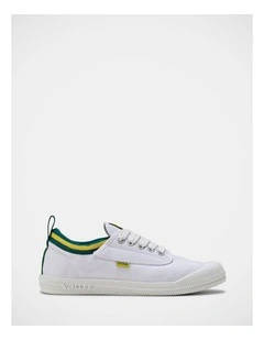International Low Sneakers In White/Green/Gold