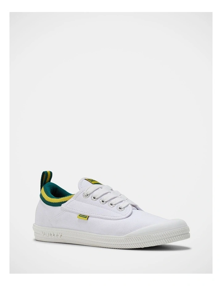 International Low Sneakers In White/Green/Gold image 2