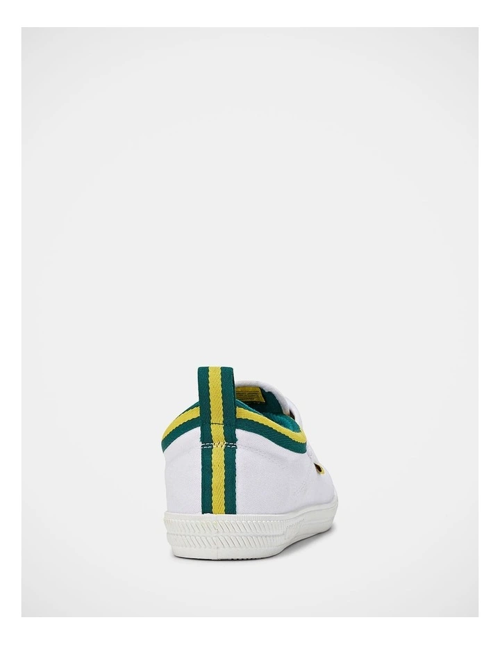 International Low Sneakers In White/Green/Gold image 4