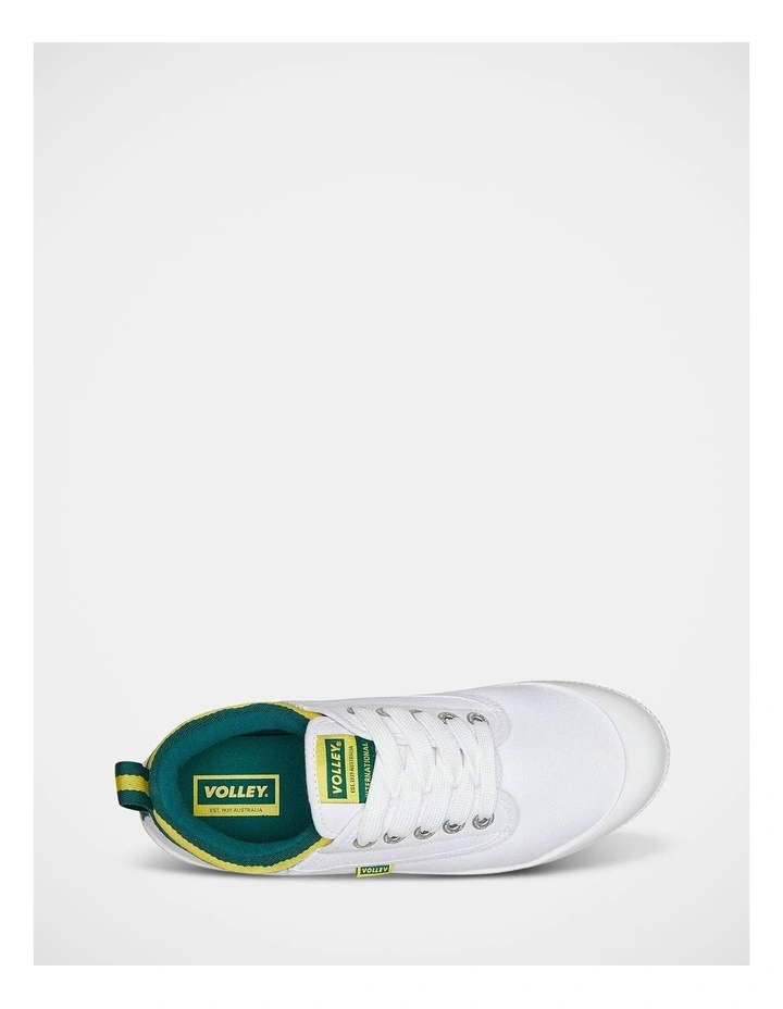 International Low Sneakers In White/Green/Gold image 5