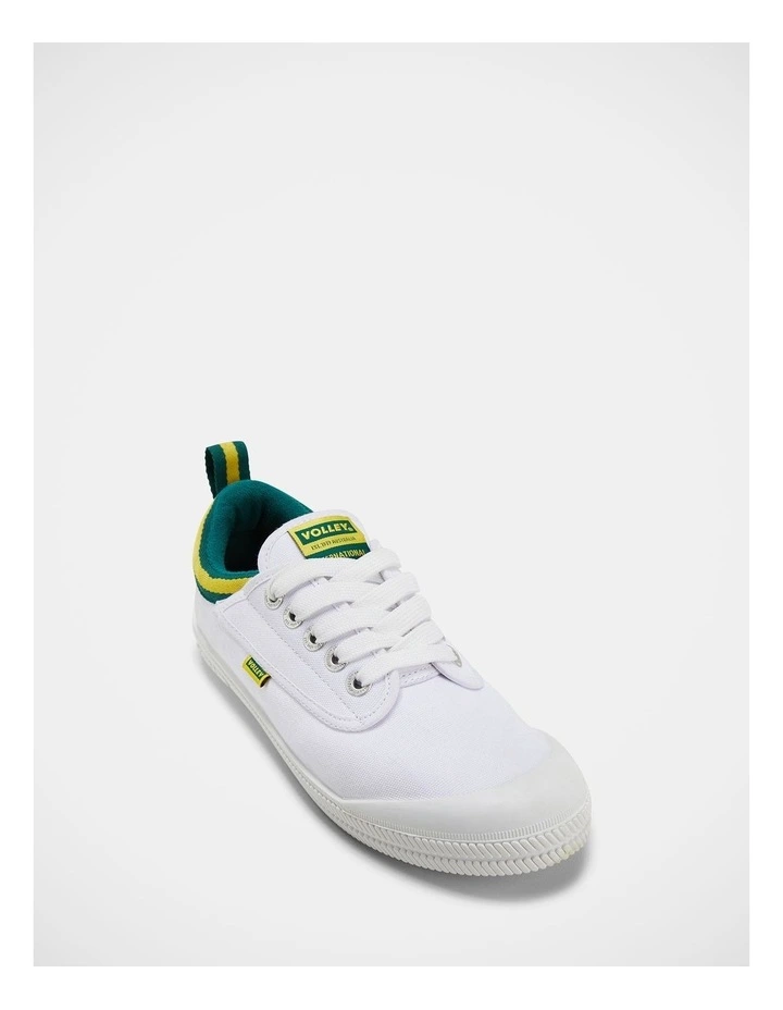 International Low Sneakers In White/Green/Gold image 7