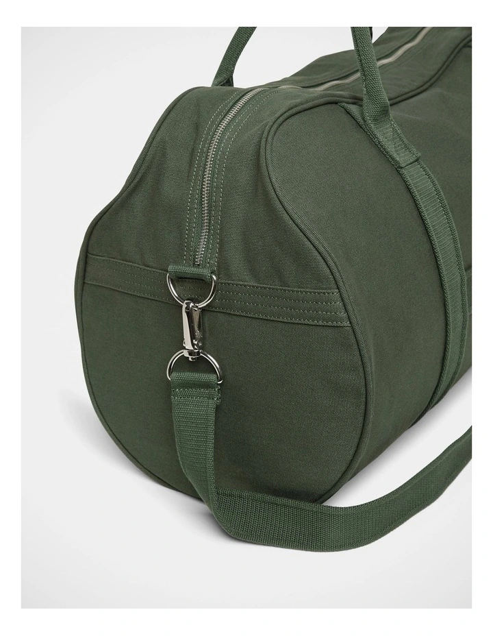 Canvas Duffle Bag In Green image 3